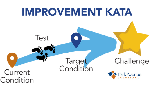 Daily Improvement Kata PDCA cycles graphic from Park Avenue Solutions
